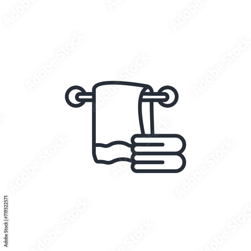 Towel icon. vector.Editable stroke.linear style sign for use web design,logo.Symbol illustration.