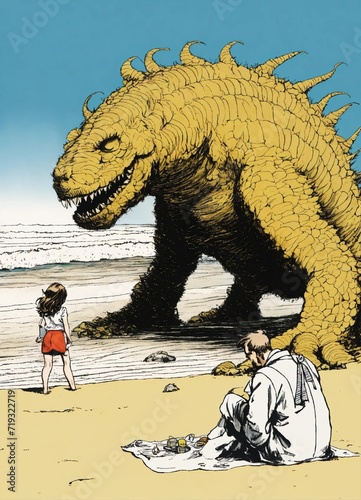 dinosaur in the sand