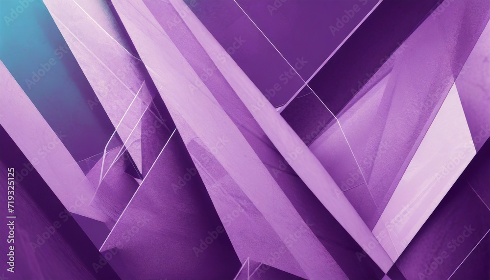 abstract purple background with modern art shapes and triangle angles ...