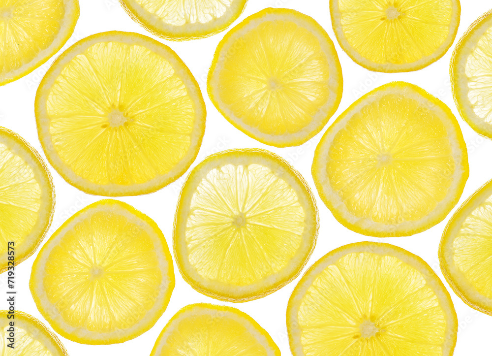 Fresh lemon slices pattern