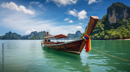 Boat on Krabi Province, Thailand. © Wararat