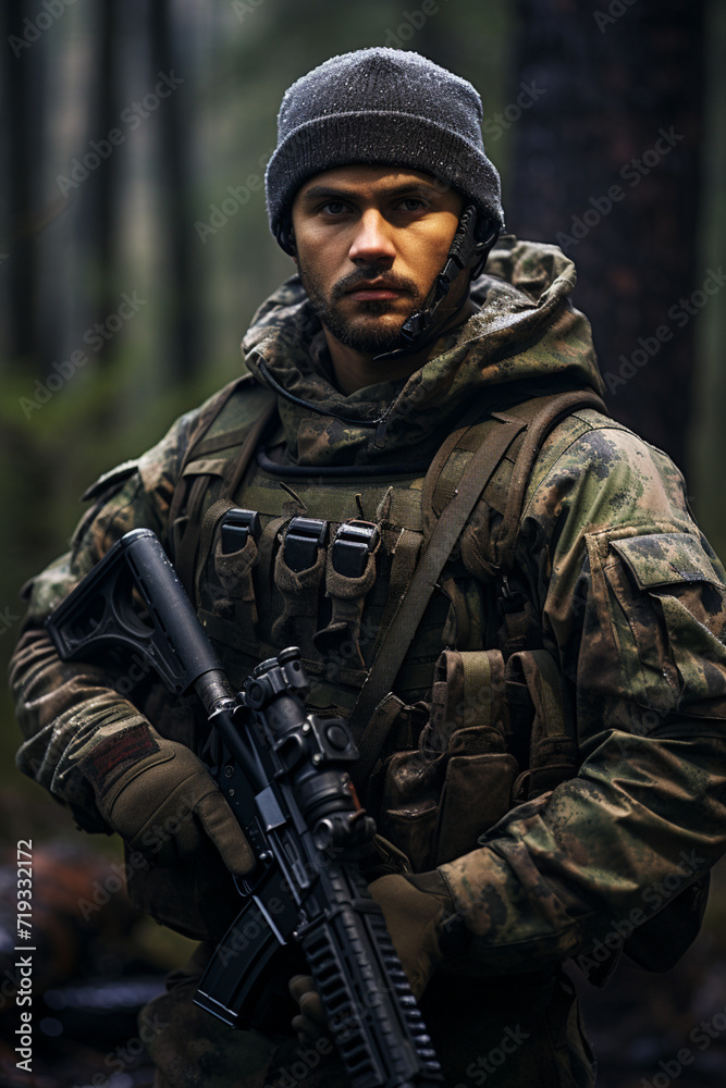mercenary soldier during the military operation mercenary soldier during the military operation
