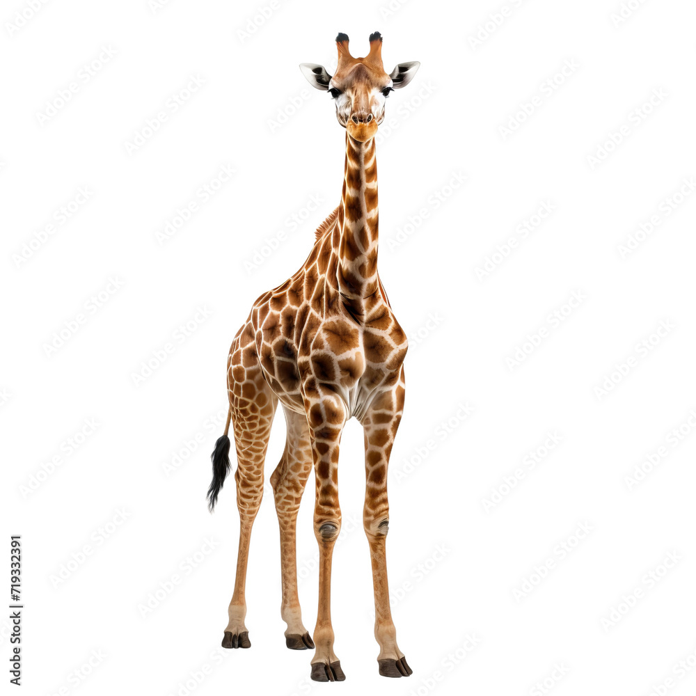Fototapeta premium giraffe isolated on white