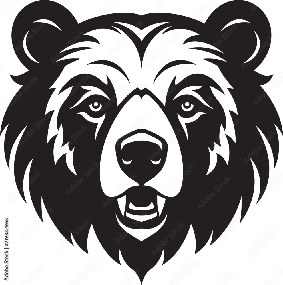 Whimsical Wilderness Black Bear Vector DesignDynamic Majesty Wild Bear Vector Illustration