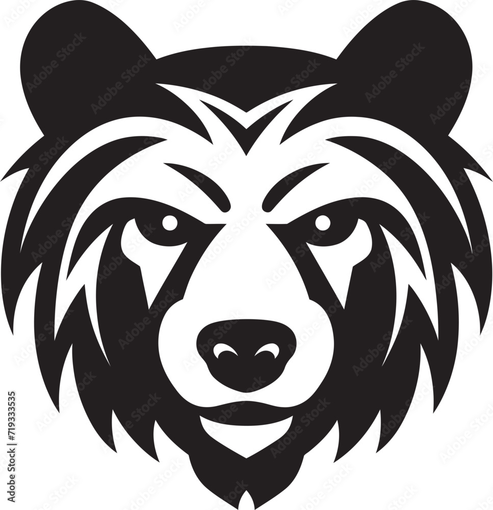 Spirit of the Forest Black Bear VectorUntamed Beauty Wild Bear Vector Art