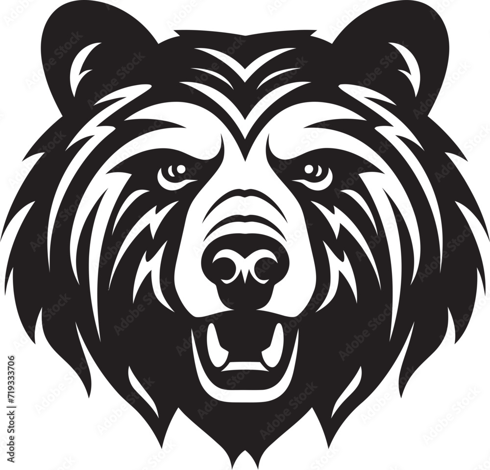 Intriguing Elegance Wild Bear Vector IllustrationVivid Vigilance Black Bear Vector Graphic