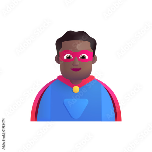 Man Superhero : Medium-Dark Skin Tone