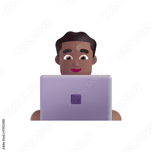 Man Technologist : Medium-Dark Skin Tone