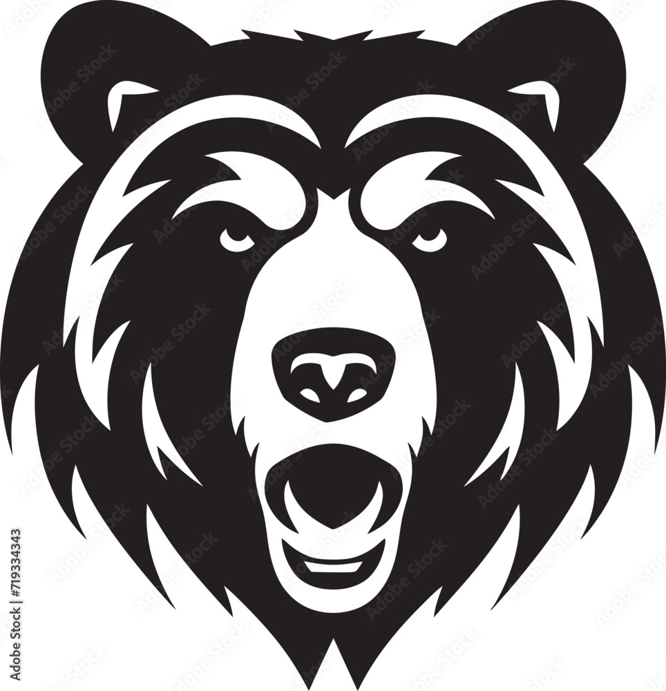 Untamed Elegance Wild Bear Vector ArtBlack Bear Wilderness Vector Graphic
