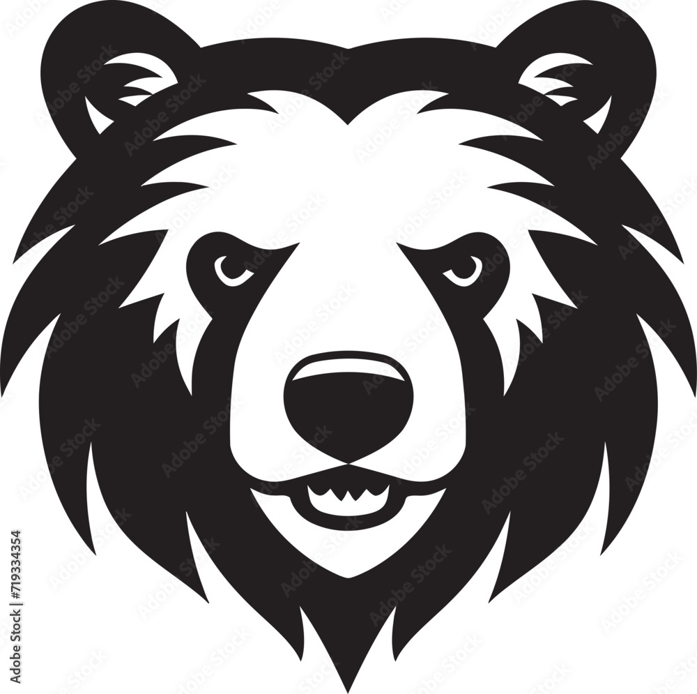 Serene Majesty Black Bear Vector IllustrationFierce Beauty Wild Bear Vector Graphic
