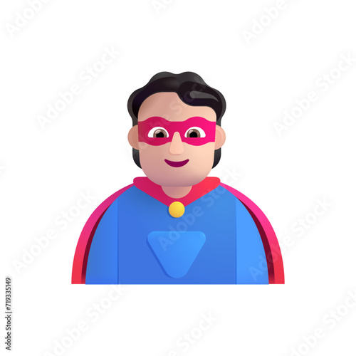 Person Superhero: Light Skin Tone