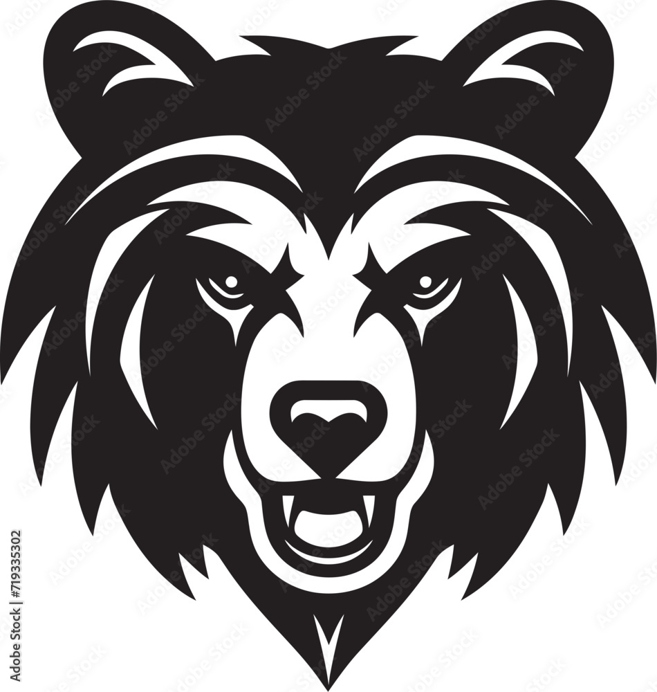 Vivid Wilderness Wild Bear Vector DesignFierce Majesty Black Bear Vector Illustration