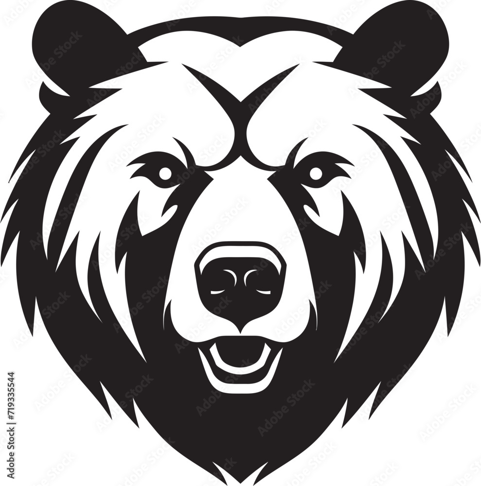 Roaming Majesty Black Bear VectorVectorized Wilderness Black Bear Art