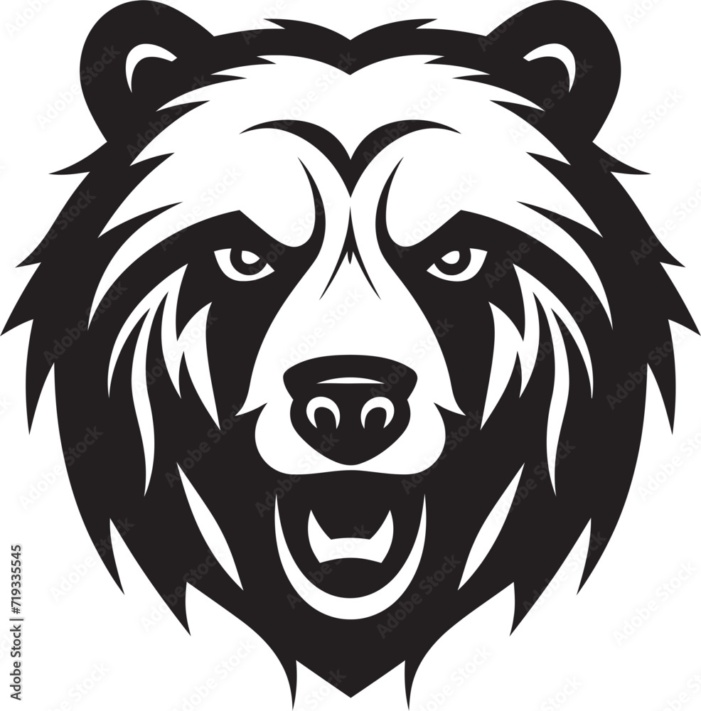 Natures Artistry Wild Bear Vector DesignElegant Ferocity Black Bear Vector Illustration