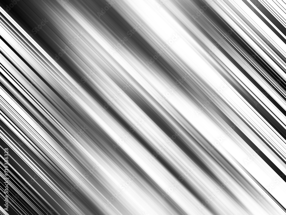 Fototapeta premium Black and white striped abstract background overlay. Motion effect. PNG graphic illustration with transparent background.
