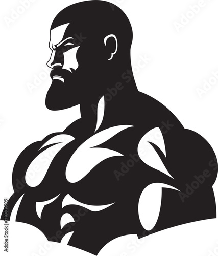 Illustrative Impact Dark Vector MusclesBlackout Bodybuilding Vector Edition