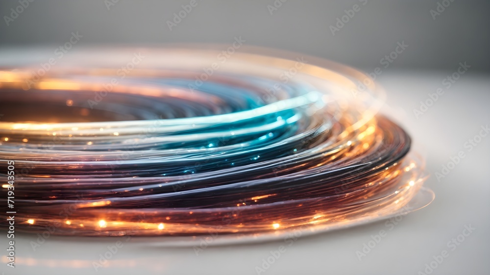 close up of a optical fiber close up of a optical fiber