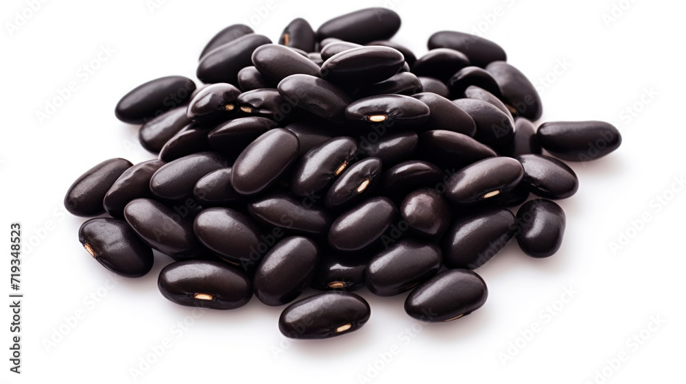 Dry black bean isolated on white background. Dry black bean isolated on white background.
