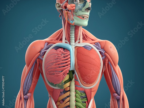 3D rendered illustration of a human anatomy