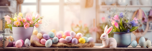 Charming Easter Celebration in Rustic Kitchen