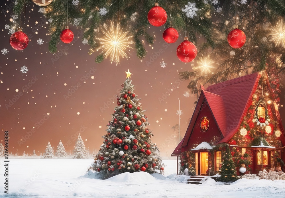 Obraz premium Christmas or New Year background