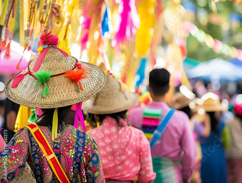 Traditional Thai celebration songkran festival