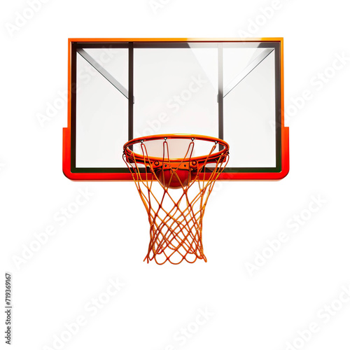 Basketball hoop isolated on white background