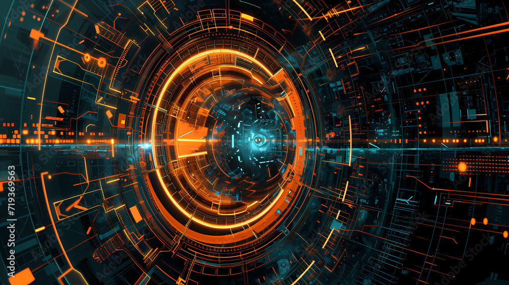 Technological Progress. Abstract Digital Art Background Concept Technological Progress. Abstract Digital Art Background Concept