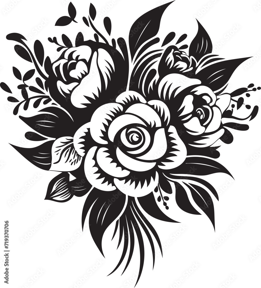 Decorative Flora Intricately Crafted Vector IllustrationsVectorized Gardens Detailed Floral Illustrations for Decorative Uses