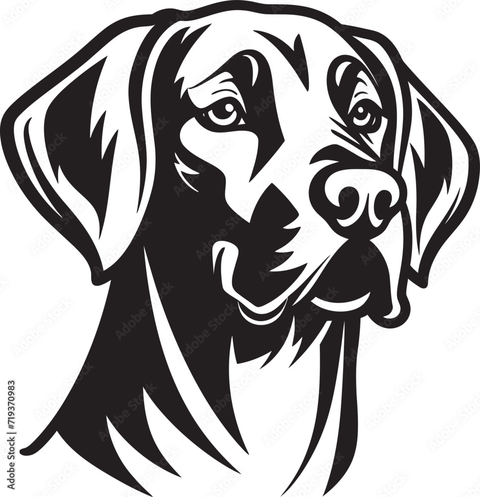 Darkened Delight Vector Dog GraphicCoal Coated Canine Black Vector Artwork