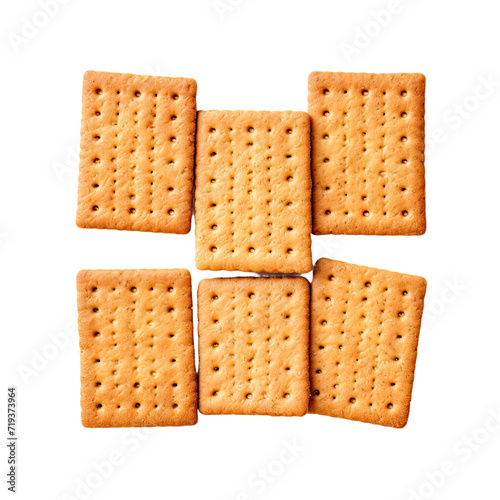 crackers isolated on white