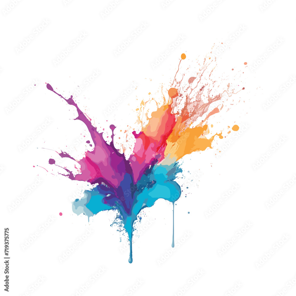 abstract colorful paint watercolor splashes