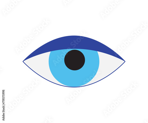 Evil eyes icon, Turkish evil eye symbols. Ethnic style blue Greek protection from the spoilage signs 