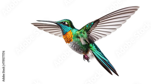 Flying hummingbird isolated