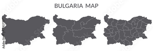 Bulgaria map. Map of Bulgaria in grey set