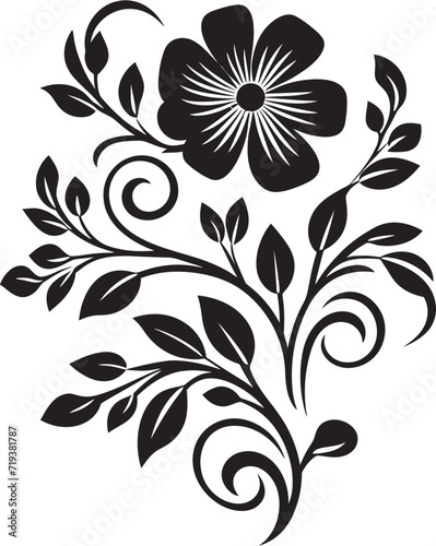 Ebony Floral Essence Reflected XVI Black Vector EssenceMidnight Floral Showcase Illuminated XVI Noir Floral Vector Showcase