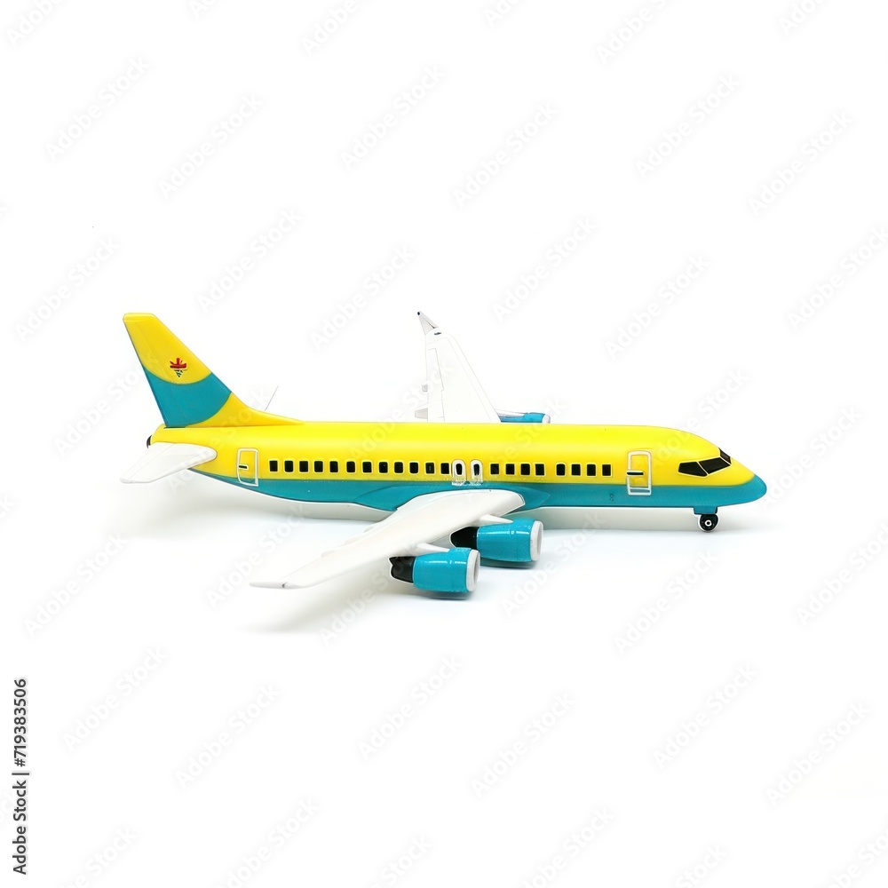Air plane toy on white background