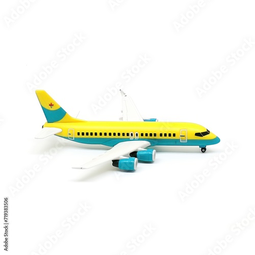 Air plane toy on white background