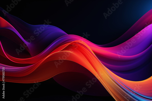 abstract neon waves