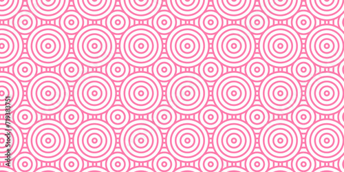 Modern diamond geometric ocean spiral pattern and abstract circle wave lines. pink seamless tile stripe geomatics overlapping create retro square line backdrop pattern background. Overlapping Pattern.