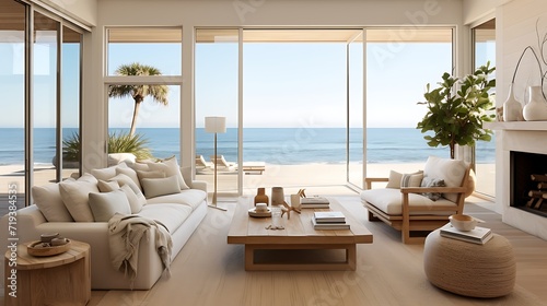 Coastal Modern Clean lines and coastal elements combined for a modern beach house look
