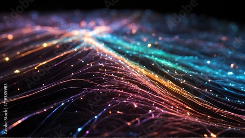String Optical Fiber Background