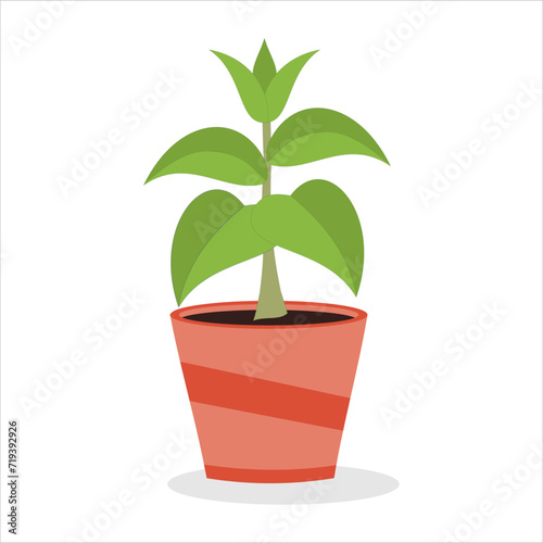 Wallpaper Mural Flower in a pot. Icon in cartoon style. Vector illustration. Torontodigital.ca