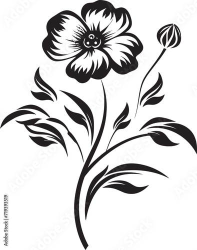 Darkened Floral Elegance XI Artistic Floral Vector EleganceEnigmatic Floral Expressions XI Intricate Black Floral Expressions