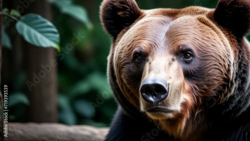 brown bear portrait ai generated