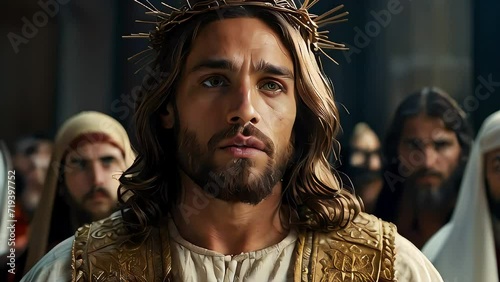 Divine Serenity: A Captivating Portrait of Jesus Christ photo