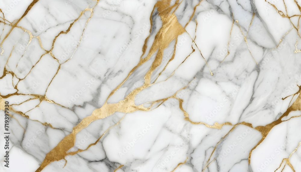 White marble wall tile, gold pattern