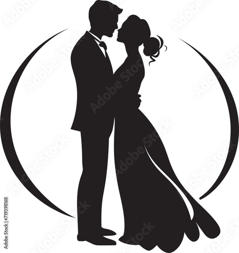Vectorized Togetherness Monochromatic Love SagaInk and Unity Black Vectorized Matrimonial Bliss