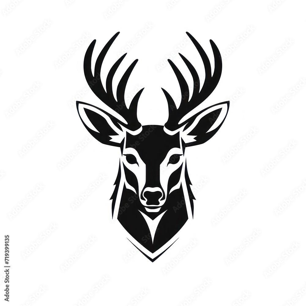 Animal Deer. Logo illustration of a Deer. Deer emblem, icon, logotype,decal, print