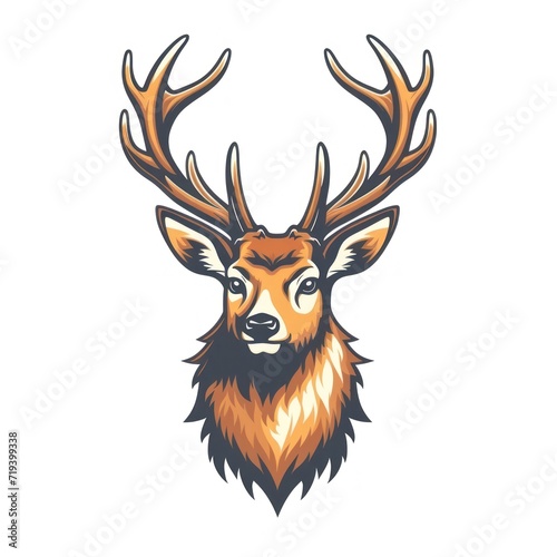 Animal Deer. Logo illustration of a Deer. Deer emblem, icon, logotype,decal, print © Viktor